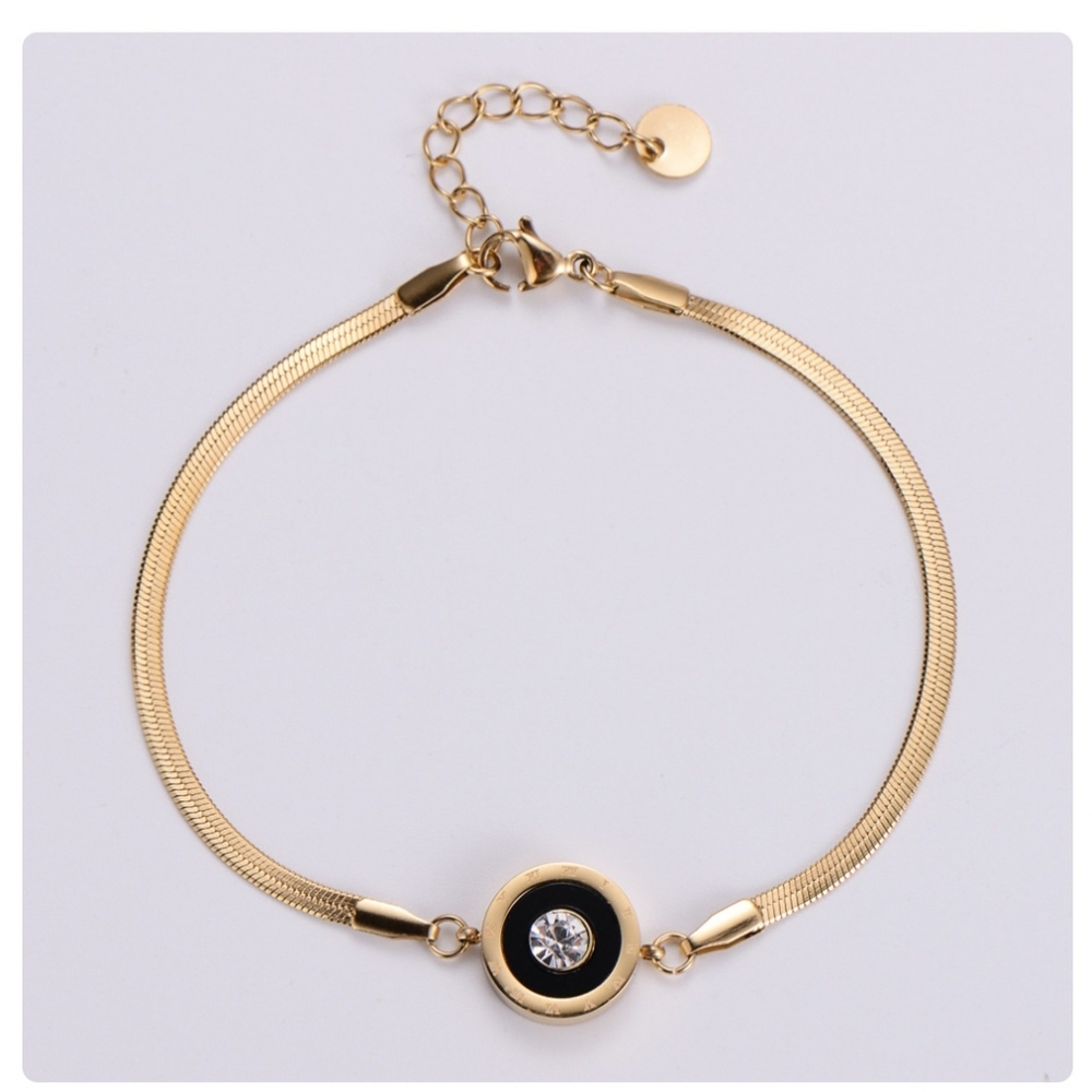 New women's bracelet stainless steel golden Bangle